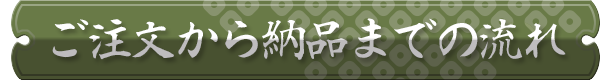ご注文から納品までの流れ